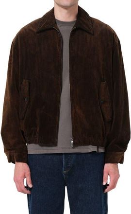 A Gold E Torres Corduroy Bomber Jacket in Espresso at Nordstrom, Size X-Large