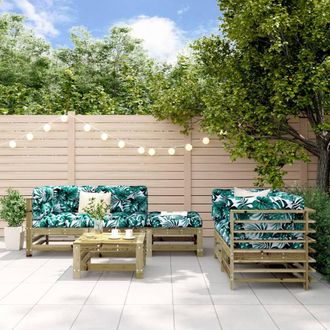 vidaXL Juego De Muebles De Jard&iacute;n 6 Pzas Madera De Pino Impregnada Vidaxl