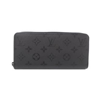 Louis Vuitton Black Leather Long Wallet (Bi-Fold) (Pre-Owned)