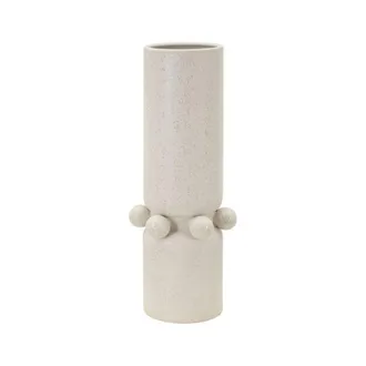 Dmora Objets Borgetto, Compl&eacute;ment De D&eacute;coration, Article D&eacute;coratif, Accessoire De D&eacute;coration, Cr&egrave;me, 16x16 H41 Cm