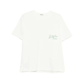 Bode T-Shirts, male, White, Size: L Geneva Beaded Pocket T-Shirt