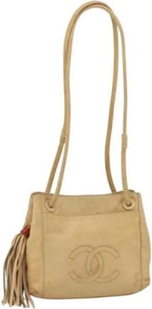 Chanel Pre-owned Shoulder Bags, female, Beige, Size: ONE SIZE Pre-owned Vintage Tote Bag