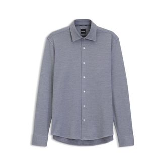 BOSS Patterned regular-fit shirt in cotton jersey