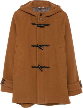Tagliatore Single-Breasted Coats, male, Brown, Size: M Toggle Coat