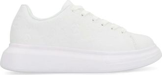 Just Cavalli Sneakers met plateauzool en logo-reliëf - Wit