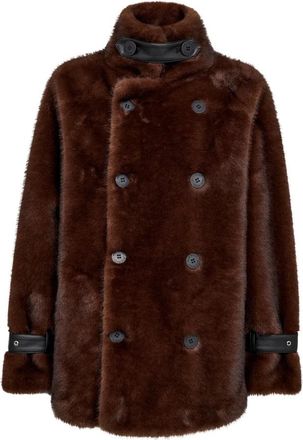 Mos Mosh Nepbont & Shearling Jas - Dames - Jassen - Bruin - S - Nepbont - Jassen