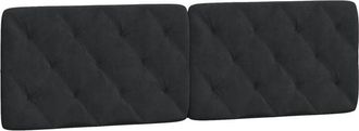 vidaXL Cabecero de cama acolchado terciopelo negro 160 cm Vidaxl