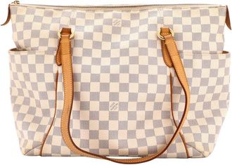 Louis Vuitton White Damier Totally Mm (Authentic Pre-Loved)