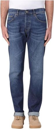 Dondup Premium Straight Leg Jeans voor Mannen - Heren - Regular Fit Jeans - Blauw - W31 - Denim - Jeans
