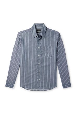 A.P.C. Clement Striped Cotton and Wool-Blend Shirt
