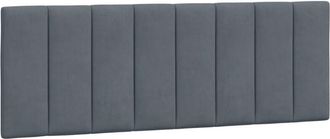vidaXL Cabecero De Cama Acolchado Hanko Terciopelo Gris Oscuro 140 Cm Vidaxl