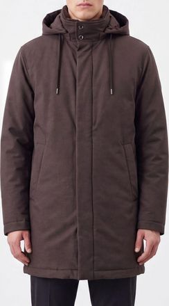 Herno Parka corto Resort in nylon imbottito con cappuccio amovibile