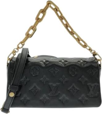 Louis Vuitton Pre-owned Coussin Lamslederen Schoudertas - Dames - Vintage Schoudertas - Zwart - ONE Size - Leer - Vintage