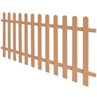 Berkfield Home Picket Fence WPC 200x80 cm in Brown