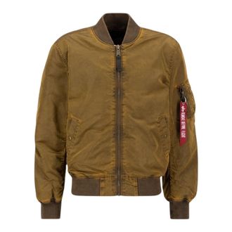Alpha Industries Battlewash Bomberjack - Heren - Bomber jackets - Bruin - XL - Nylon - Jassen