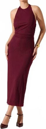 Astr Zaira Midi Dress In Wine