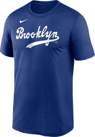 Nike Jackie Robinson Brooklyn Dodgers Legend Home Nike Mens Dri-FIT MLB T-Shirt in Blue | NKGK4EWQBK-7RG