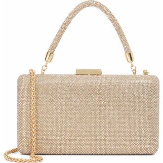 Dune London Beaut Top Handle Frame Clutch in Gold at Nordstrom
