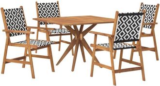 vidaXL Vidaxl - Juego De Comedor De Jard&iacute;n 5 Piezas Madera Maciza De Acacia