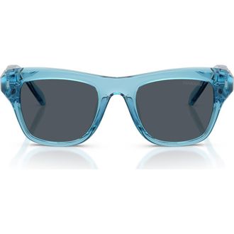 Swarovski 50mm Small Pillow Sunglasses in Transparent Blue /Grey at Nordstrom