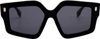 Fendi Smoke Irregular Ladies Sunglasses FE40162F 01A 54