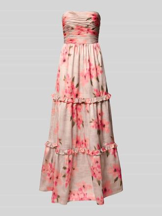 Adrianna Papell Maxikleid im Off-Shoulder-Look mit R&uuml;schen in Koralle, Gr&ouml;&szlig;e 34