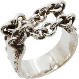 Herm&egrave;s Silver 925 Band Ring (Pre-Owned)