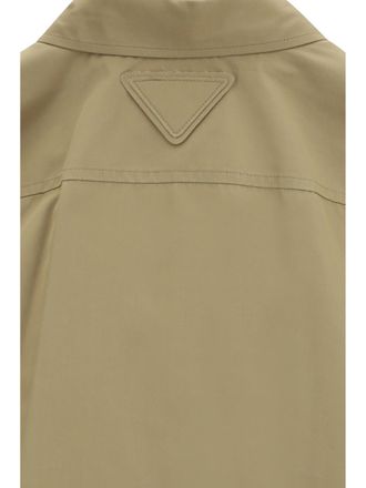 Prada Womens Shirt Cotton Poplin Mastic