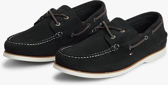 Tommy Hilfiger Mens Suede Boat Shoes - Navy - US 11.5 / EU 45