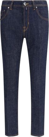 Jacob Cohen Skinny Cropped Jeans - Heren - Slim Fit Jeans - Blauw - W34 - Katoen - Jeans