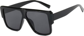 Generic Fashion Square Large Frame Sunglasses Men And Women Outdoor Driving Party Sports Vacation Sun Glasses(Black)