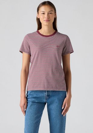 Levi's T-Shirt LEVIS PERFECT TEE, Damen, Gr. XL (42), rot (collegiate burgundy), Single Jersey, Obermaterial: 100% Baumwolle, figurbetont normal, Rundhals, S