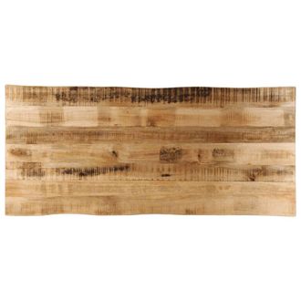 Berkfield Home Table Top Live Edge 140x60x2.5 cm Solid Wood Rough Mango in Brown