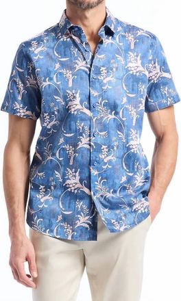 Robert Graham Junipero Short Sleeve Button Down Shirt In Blue