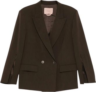 Twinset Jassen, Dames, Bruin, S, Giacca
