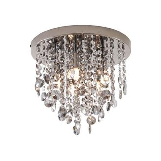 QAZQA Qazqa - Cl&aacute;sico/antiguo L&aacute;mpara De Techo Cl&aacute;sica Negra Con Cristal Ahumado - Medusa Vidrio /met&aacute;lica Redonda Adecuado Para Led Max. 1 X 8 Watt