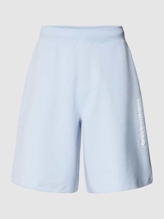 Calvin Klein Regular Fit Sweatshorts im unifarbenen Design in Hellblau, Gr&ouml;&szlig;e XXL