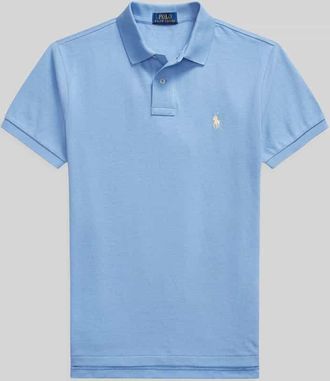 Polo Ralph Lauren Slim Fit Poloshirt aus reiner Baumwolle in Royal, Gr&ouml;&szlig;e XXL