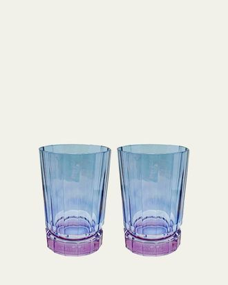 Luisa Beccaria Blue Shaded Glass Tumblers, Set of 2