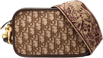 Dior Pre-owned Cross Body Bags, female, Brown, Size: ONE SIZE Pre-owned Canvas Cross Body Bag