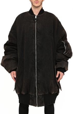 Purple x Alpha Giant Bomber Jacket in Black at Nordstrom Rack