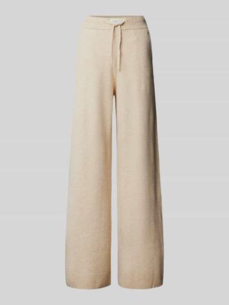 Tommy Hilfiger Wide Leg Sweatpants mit Logo-Stitching in Beige, Gr&ouml;&szlig;e XL