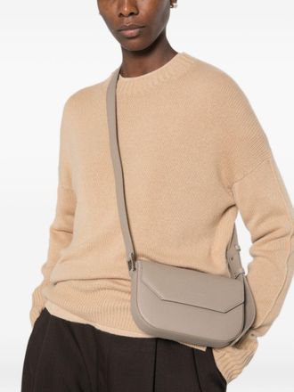 Emporio Armani Leather Crossbody Bag - Grey