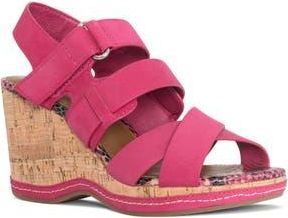 Donald J Pliner Slingback Platform Wedge Sandal in Magenta at Nordstrom Rack, Size 5.5