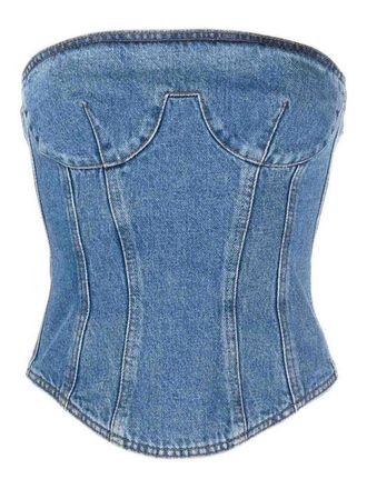 Magda Butrym Denim corset top