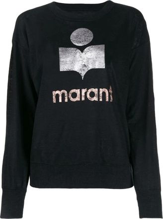 Isabel Marant Zwarte Klowia Sweatshirt - Stijlvol en Trendy - Dames - Sweatshirts - Zwart - XS - Hoodies & sweatvesten