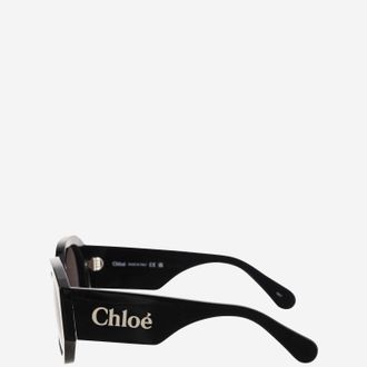 Chlo&eacute; CH0234S Logo Recycled Acetate Sunglasses - Black