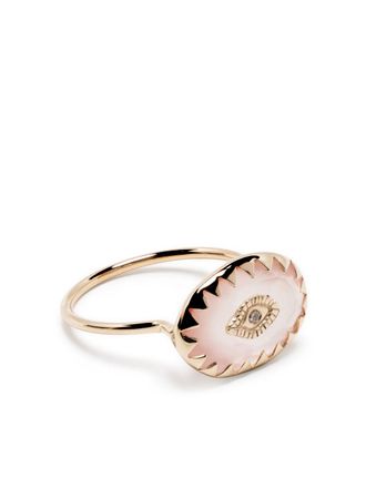 Pascale Monvoisin Anello Souad in oro giallo 9kt con quarzo e diamante