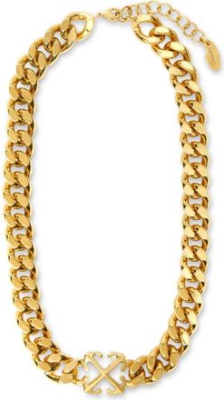 Off-white Arrows chain necklace - women - Brass - One Size - Gold