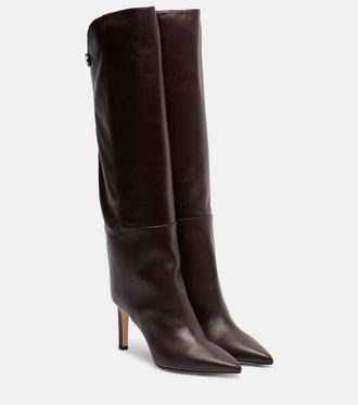 Jimmy Choo London Alizze 85 leather knee-high boots